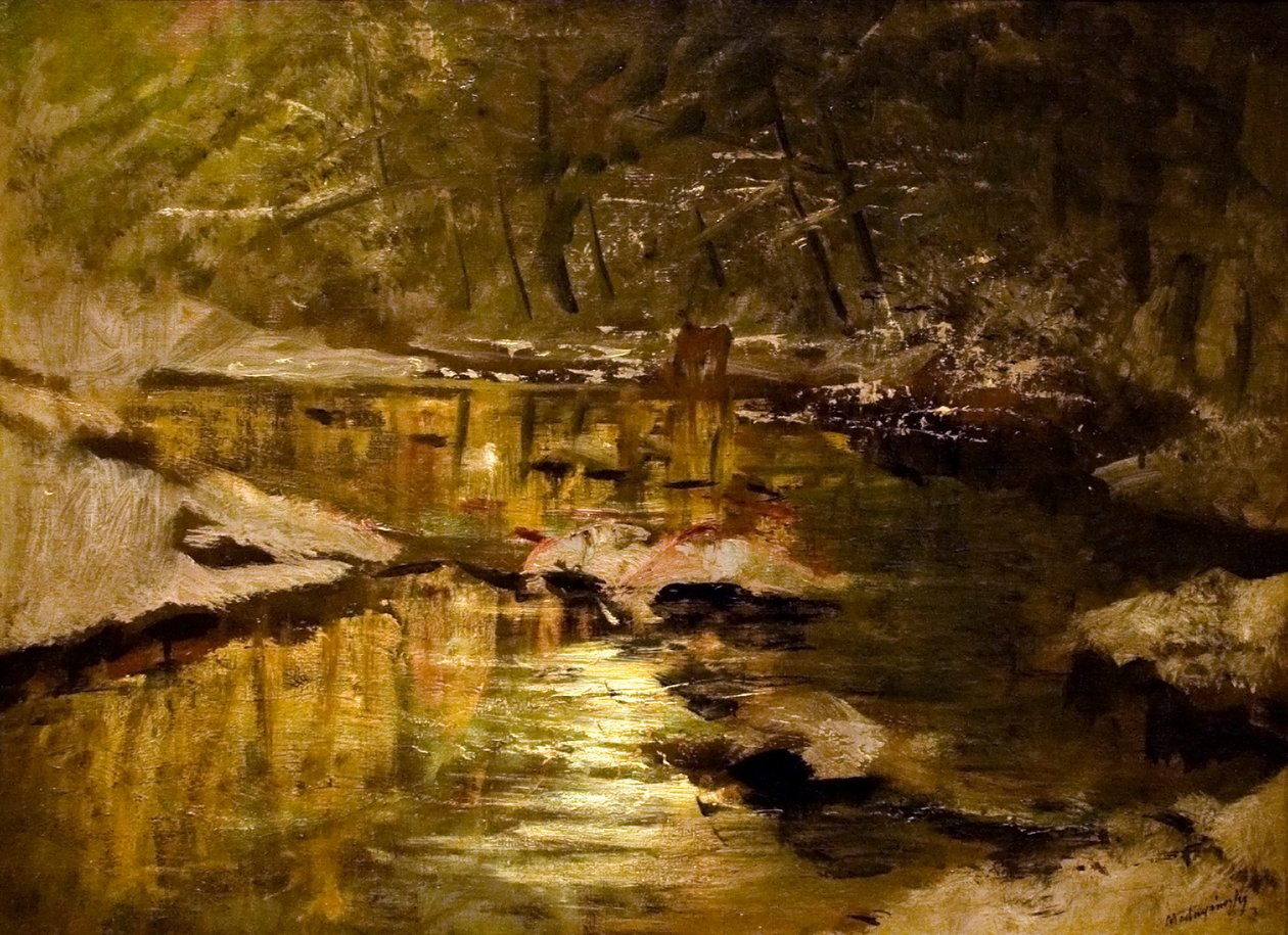 HoolvadasnEnglish: Melting_Snown alkotó: Laszlo Mednyanszky