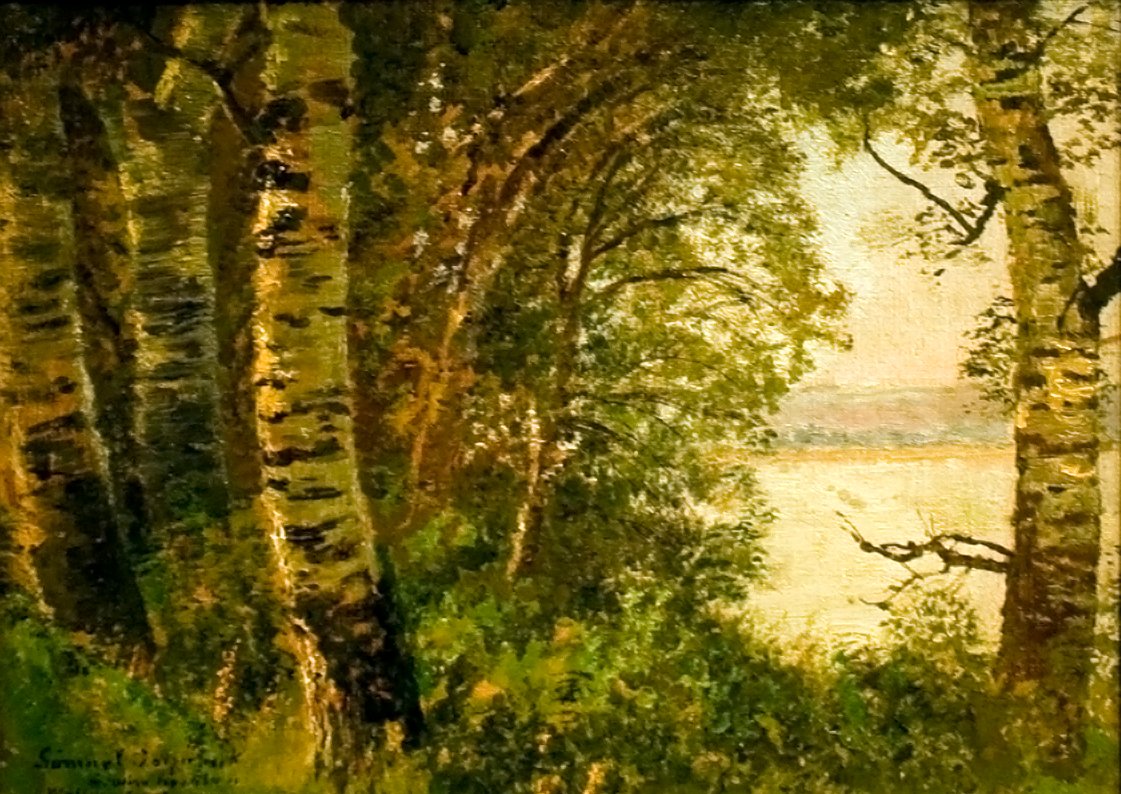 Toparti taj fakkalnEnglish: Lakeside_View_with_Treesn alkotó: Laszlo Mednyanszky