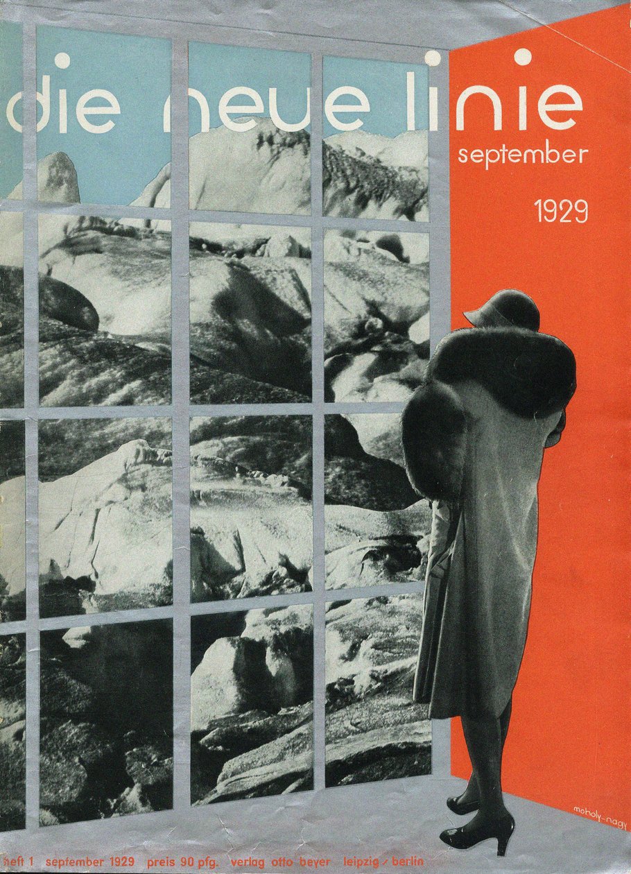 A magazin borítója az új sor, 1929. szeptember 1929. alkotó: Laszlo Moholy Nagy