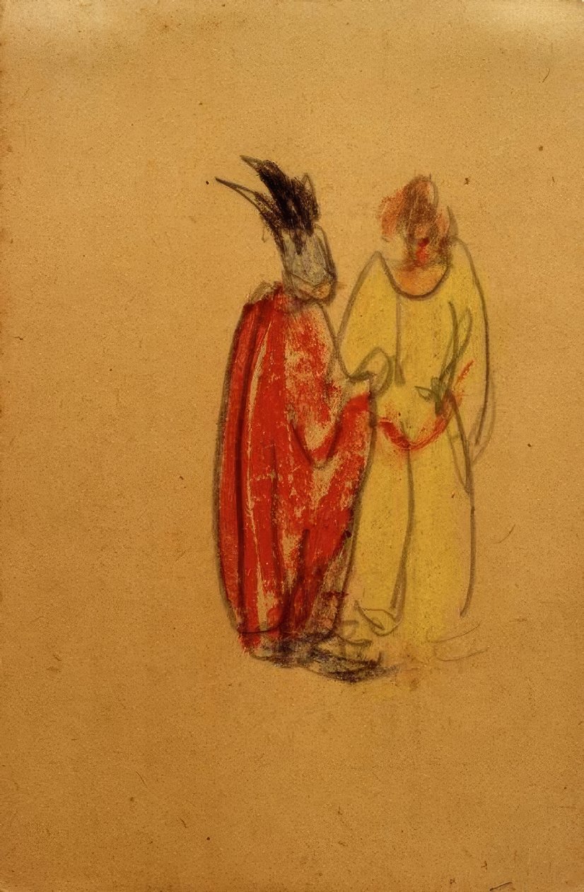 Cím nélkül (Ortrúd és Elsa von Brabant vitában) alkotó: Laszlo Moholy Nagy
