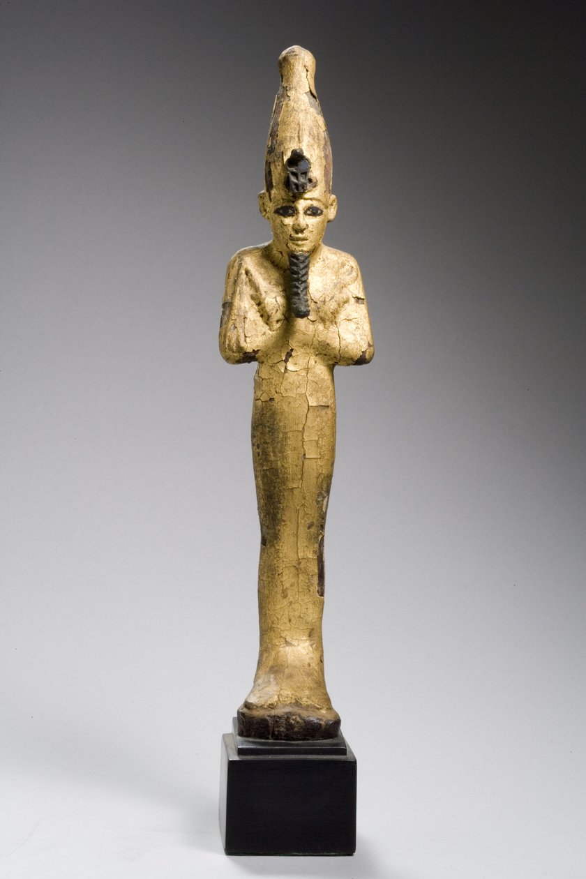 Ozirisz, késő dinasztikus időszak, ie 664-332 (aranyozott fa bronz berakással) alkotó: Late Period Egyptian