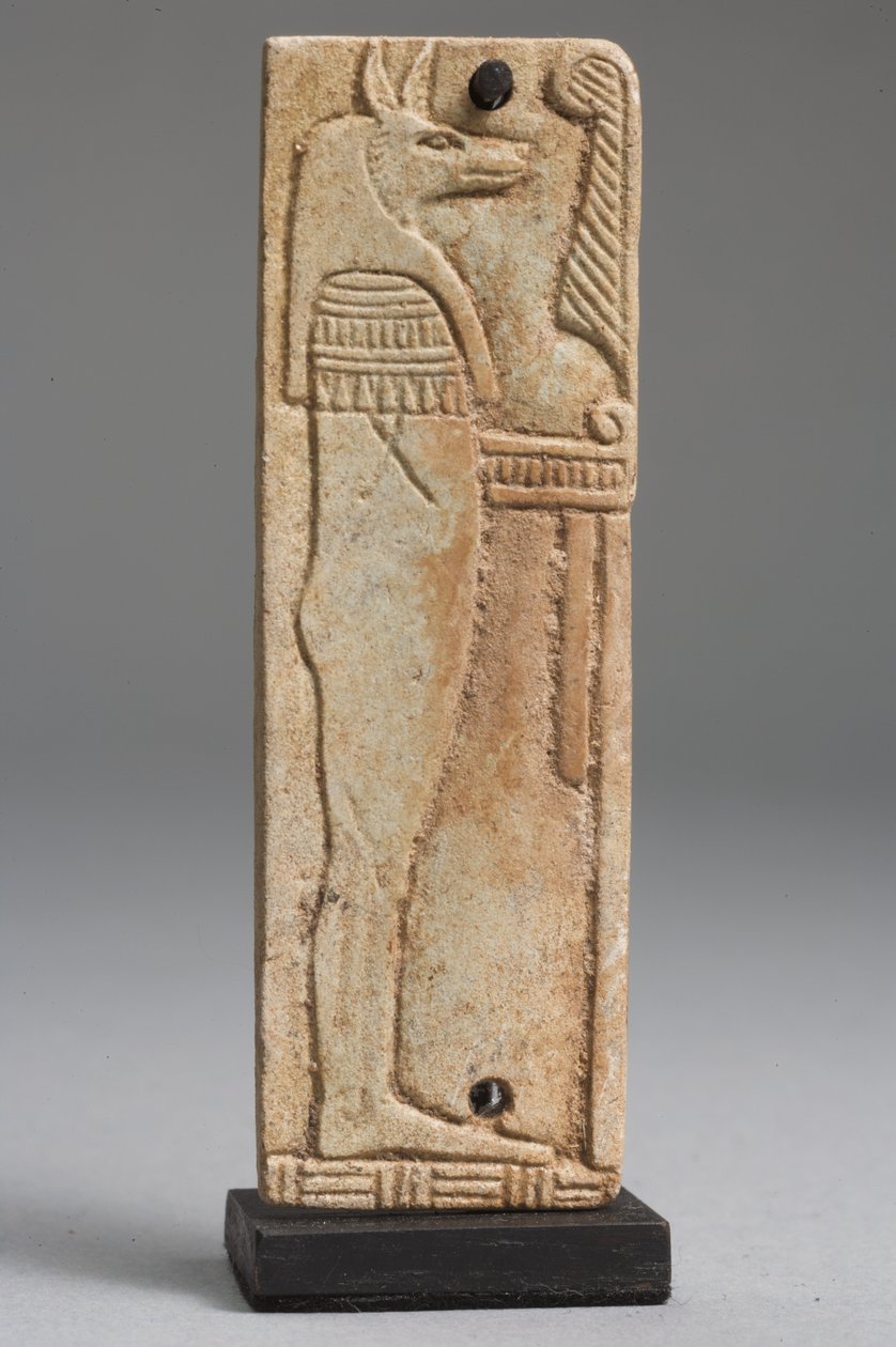 Duamutef (fajansz) plakett (lásd még: 325655, 325656 és 325657) alkotó: Late Period Egyptian
