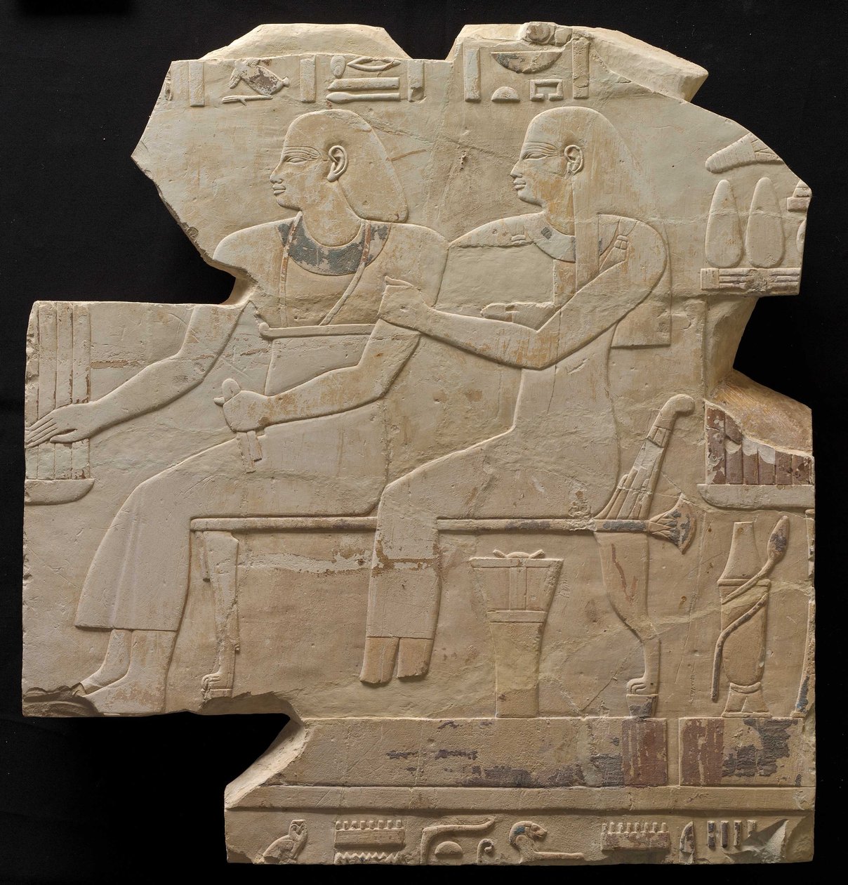 Ülő pár: Mentuemhat ősei, Kr.e. 667-647 alkotó: Late Period Egyptian