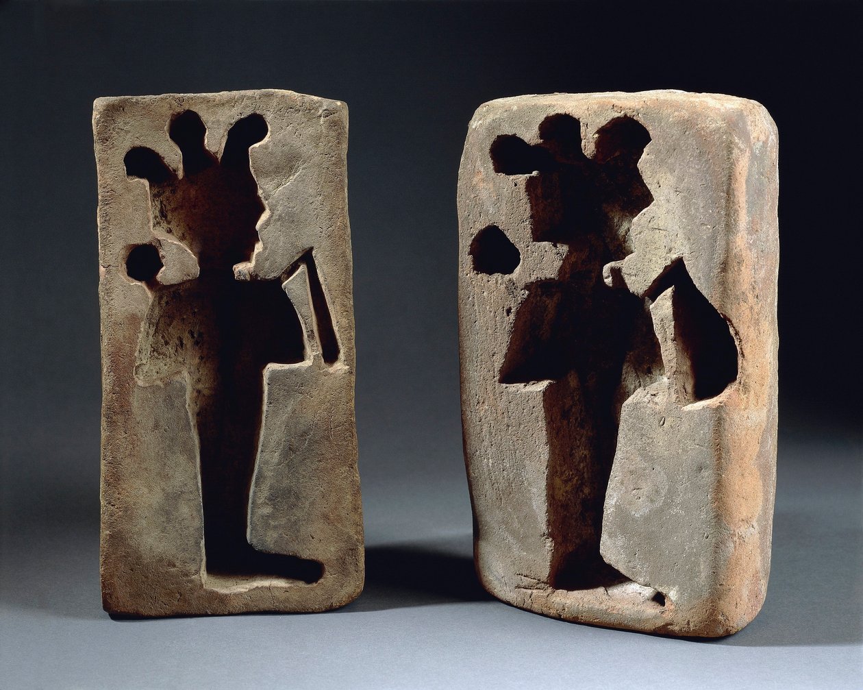 Két Osiris figura forma, Abydosból alkotó: Late Period Egyptian