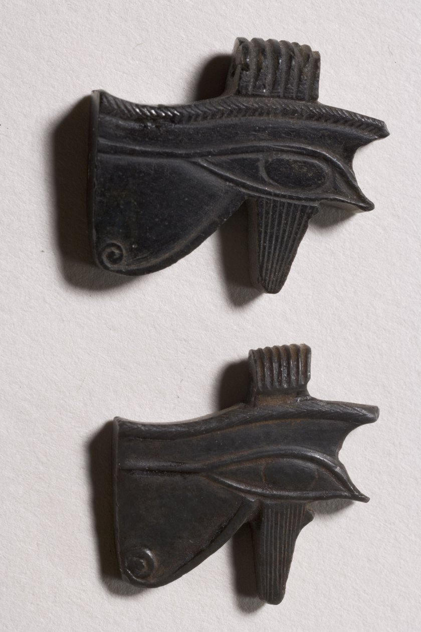 Két wedjat szem amulett (obszidián) alkotó: Late Period Egyptian