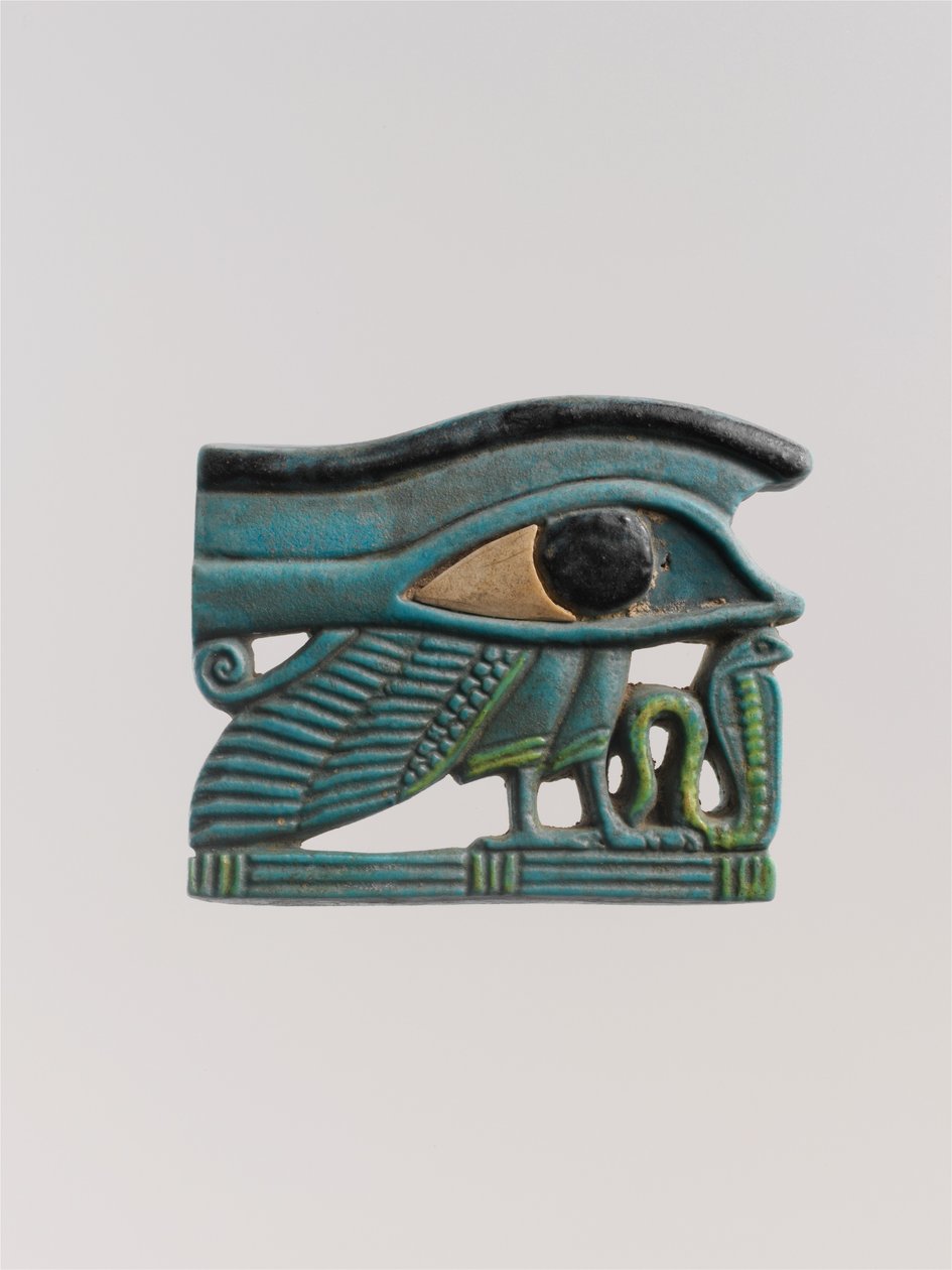 Wedjat szem amulett, ie 525-332 (zöld fajansz) alkotó: Late Period Egyptian