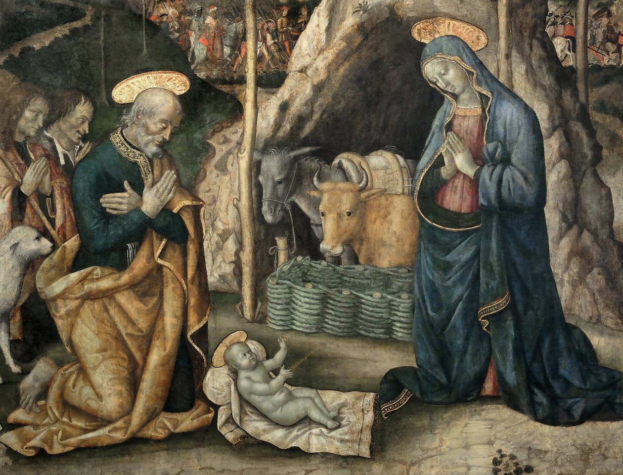 Betlehem, részlet alkotó: Lattanzio Da Foligno