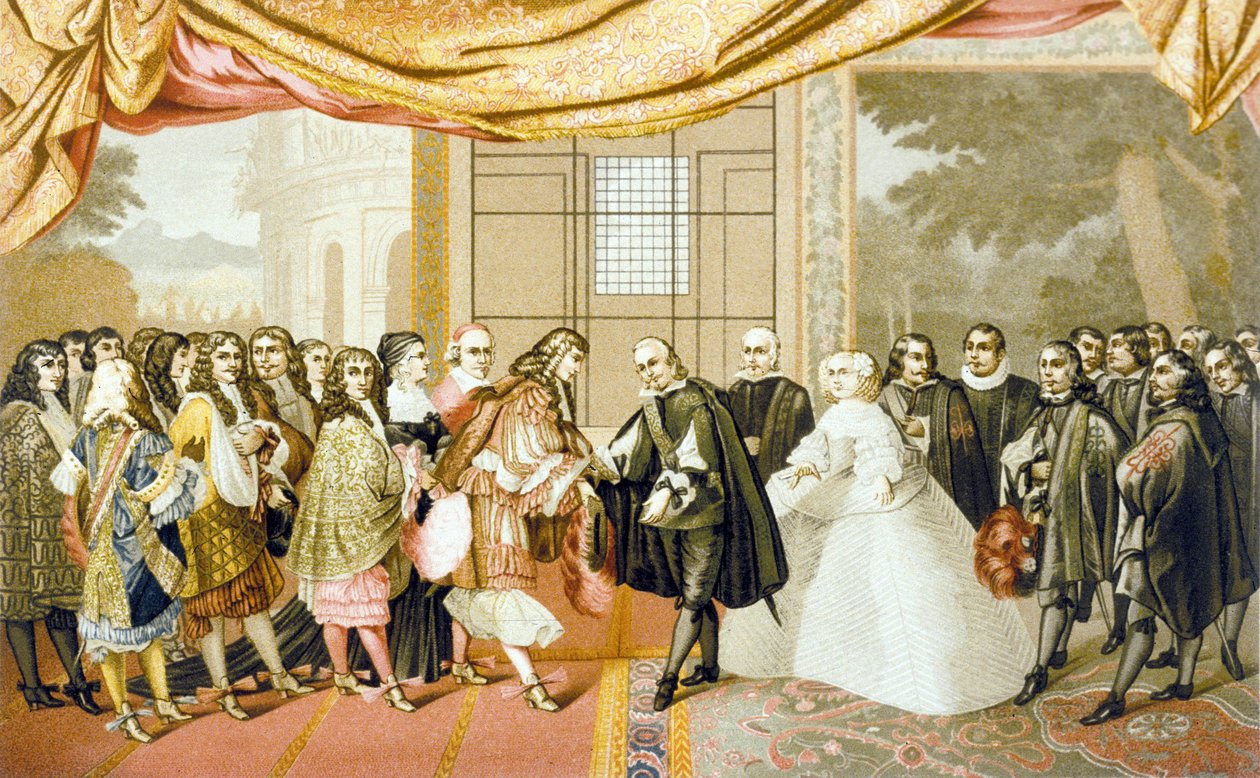 XIV. Lajos és IV. Fülöp találkozója Isle des Faisans-ban, 1659. november 7. alkotó: Laumosnier
