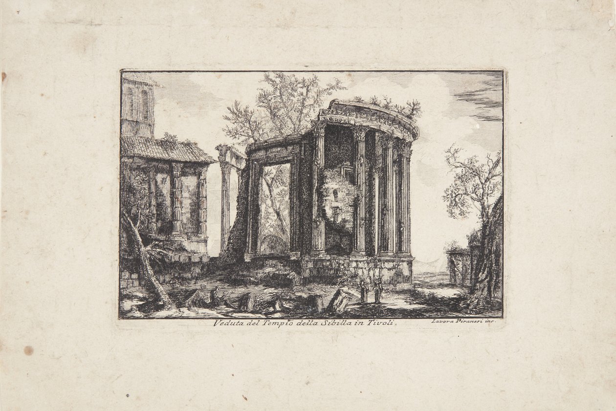Sibylla templom Tivoliban alkotó: Laura Piranesi