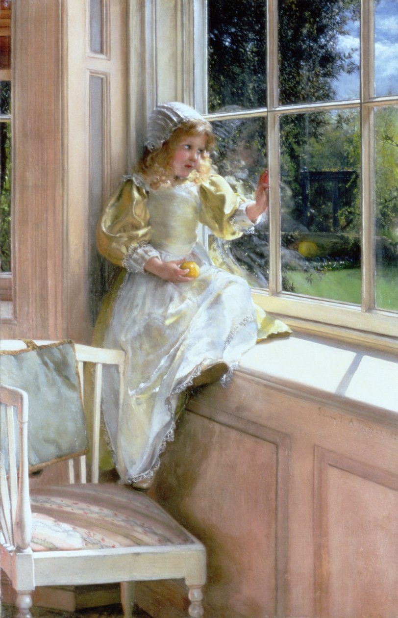 Kitekintő ablak (napfény) (olaj, vászon) alkotó: Laura Theresa  Alma Tadema