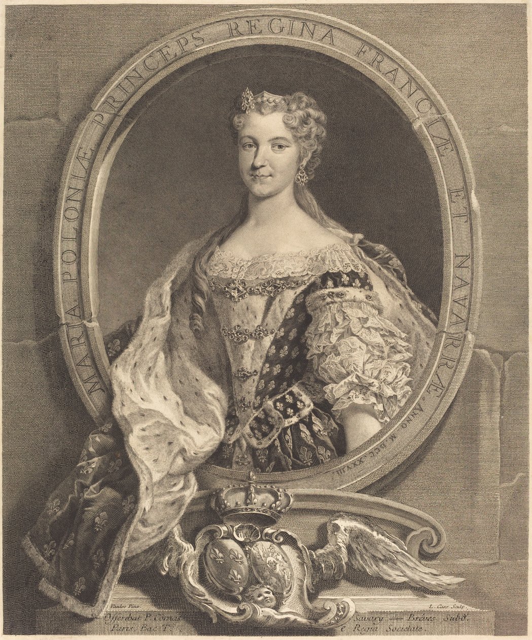 Marie Leszczynska lengyel, francia királynő alkotó: Laurent Cars after Carle Van Loo
