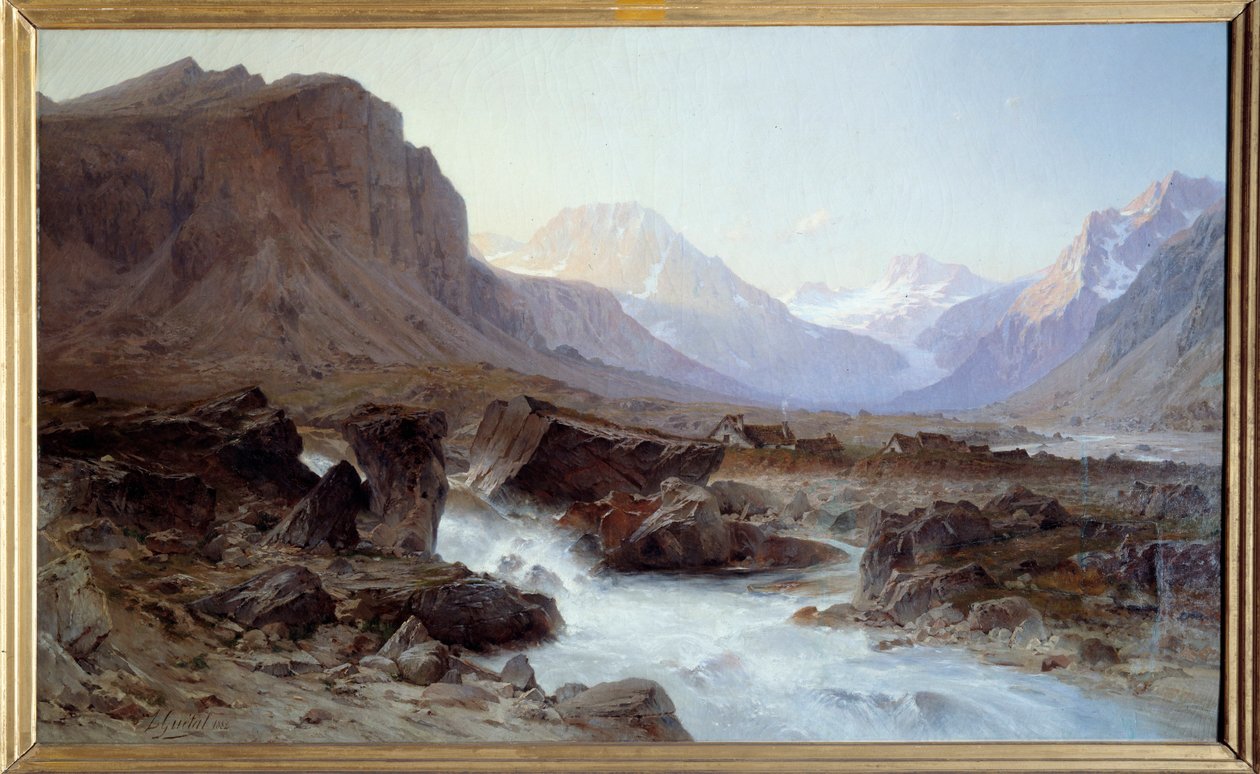 La Berarde Oisansban. Laurent Guétal (1841-1892) festménye alkotó: Laurent Guétal