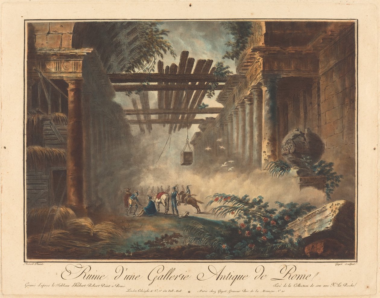 Egy ókori galéria romja Rómában alkotó: Laurent Guyot after Hubert Robert