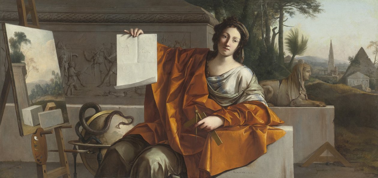 A geometria allegóriája, 1649 alkotó: Laurent La Hyre de