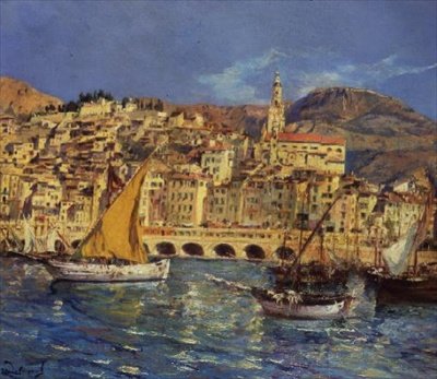 Menton városa, Dél-Franciaország alkotó: Laurent Lucien Gsell