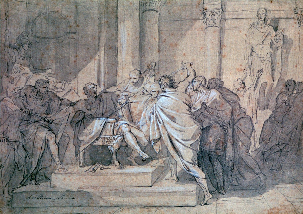 Julius Caesar meggyilkolása, 1749-1821 alkotó: Laurent Pecheux