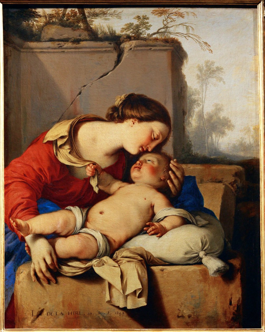 A Szűzanya és gyermeke - Madonna és gyermeke ... alkotó: Laurent de (workshop of) La Hyre