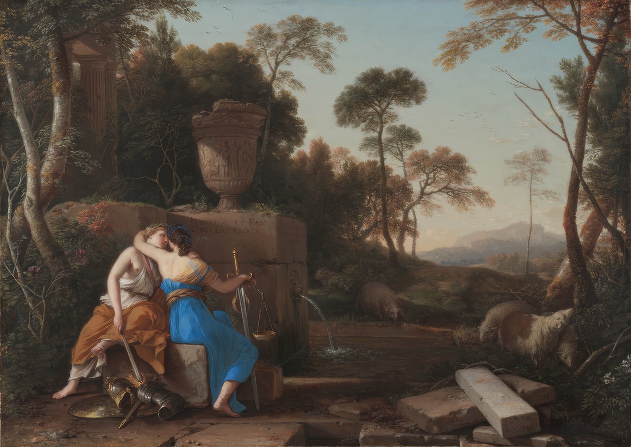 Laurent de La Hyre / "A béke és az igazság csókja", 1654 alkotó: Laurent de La Hire