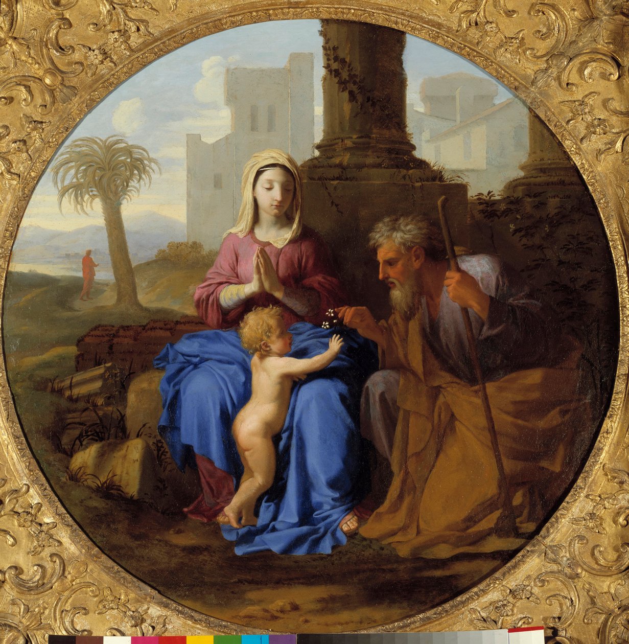 Szűz és gyermek Szent Józseffel, Laurent de La Hyre festménye (1606-1656) alkotó: Laurent de la Hyre
