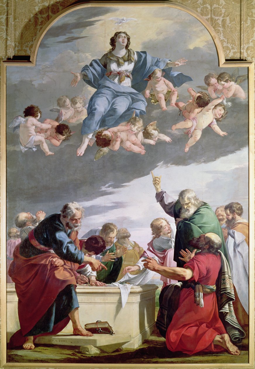 Szűz mennybemenetele, 1635 alkotó: Laurent de la Hyre