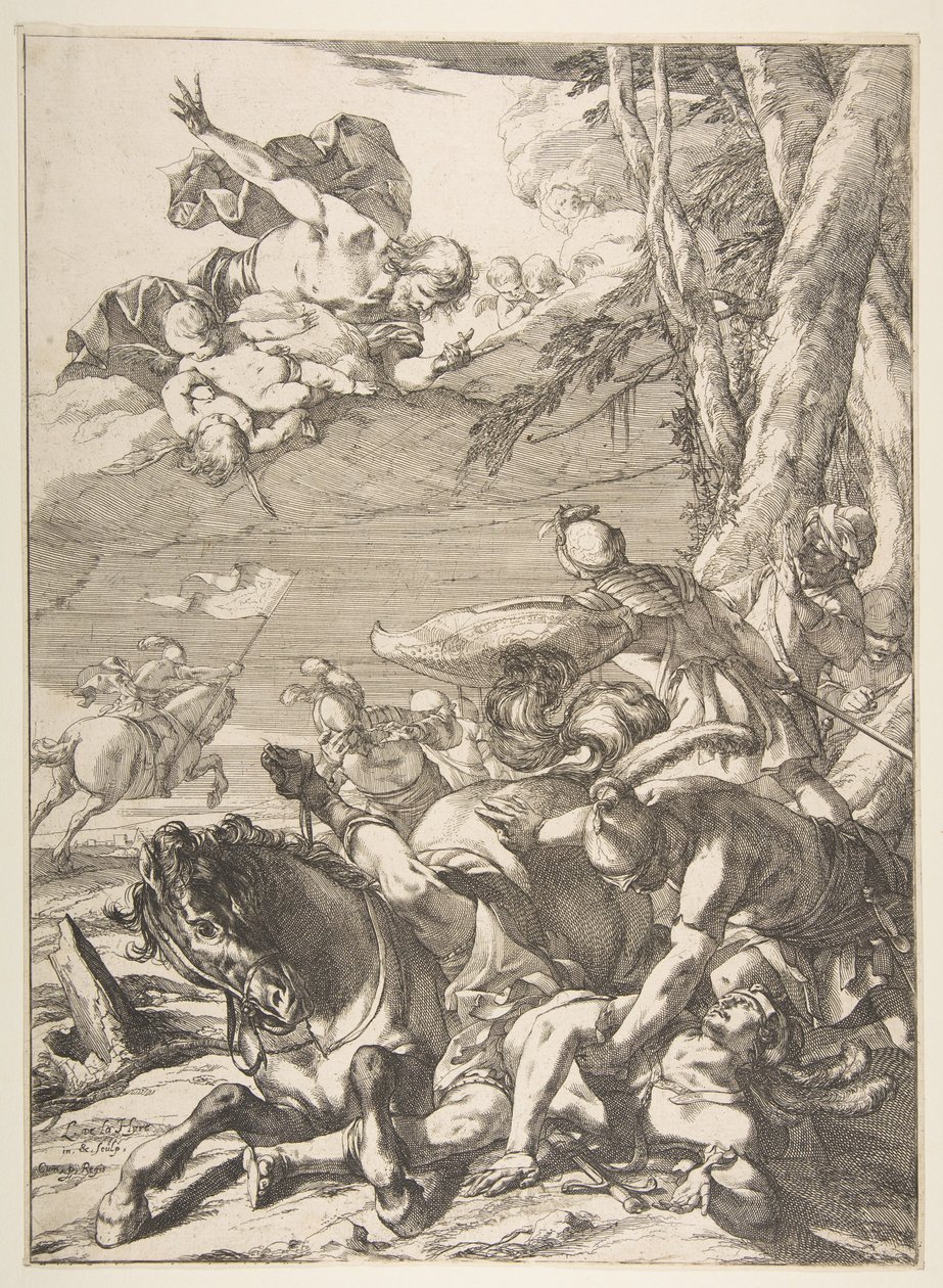 Szent Pál megtérése, kb. 1637. alkotó: Laurent de la Hyre