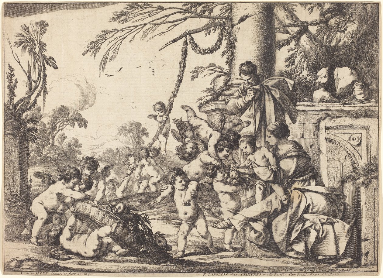 Szent Család Puttival alkotó: Laurent de la Hyre
