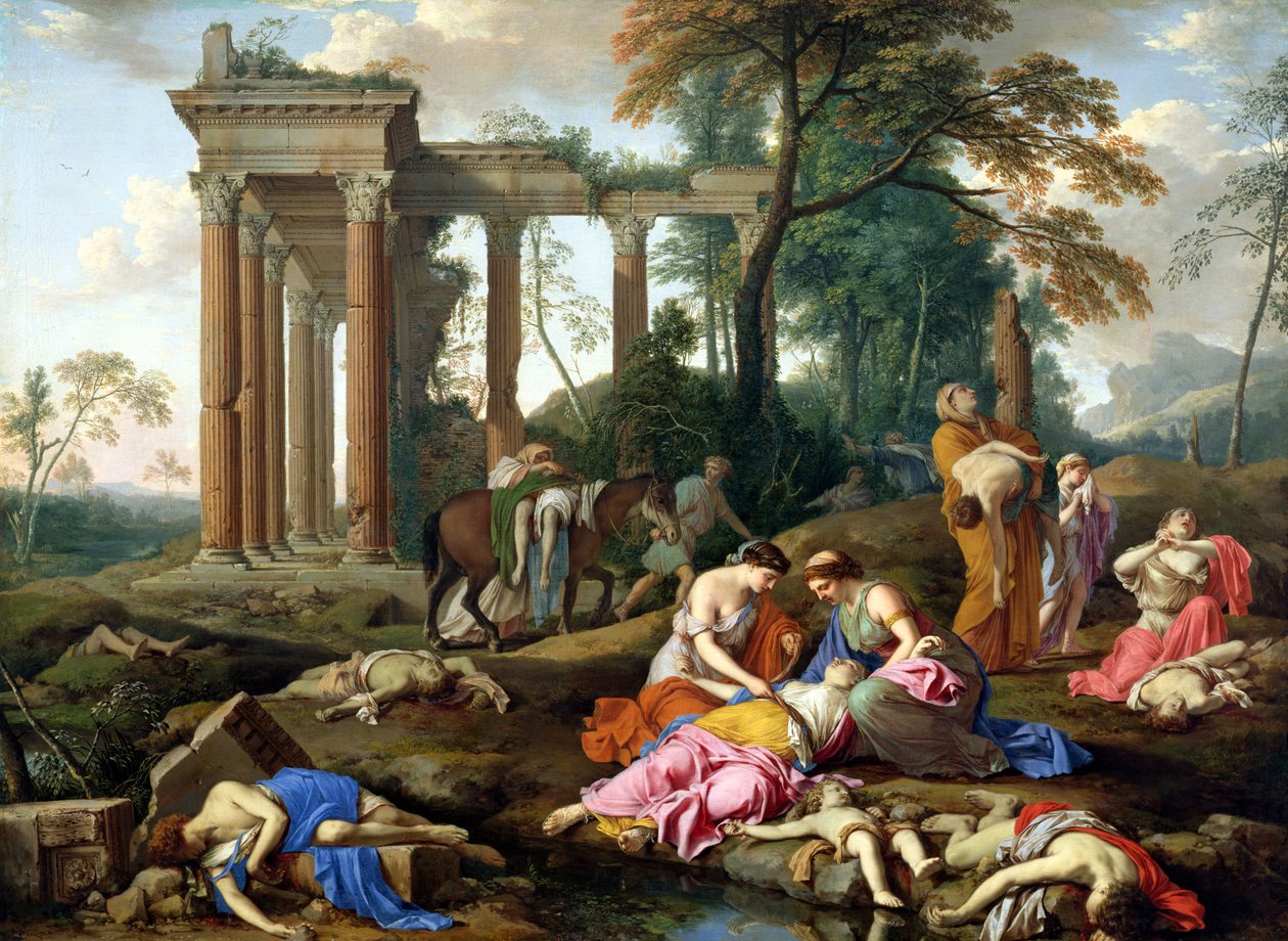 Béthel gyermekeinek halála, 1653 alkotó: Laurent de la Hyre