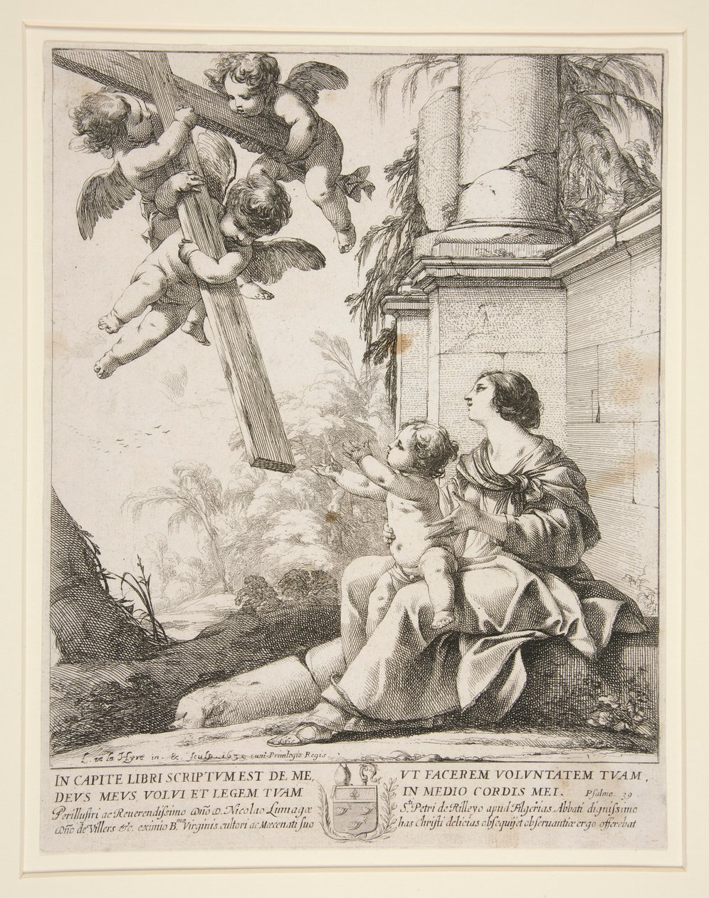 Szűz angyalokkal alkotó: Laurent de la Hyre