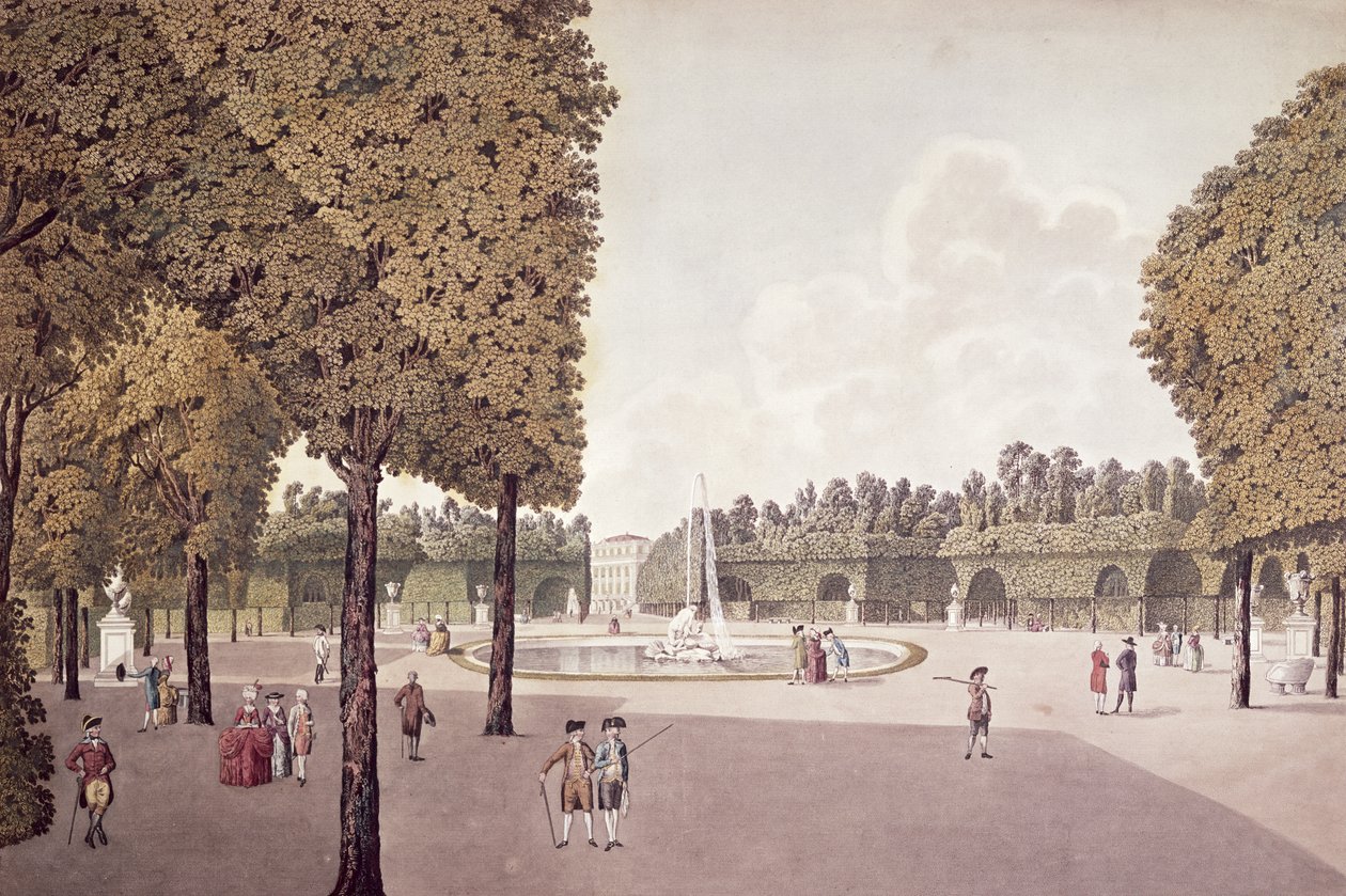 Schonbrunni kert, metszett Johann Ziegler (kb. 1750-1812) alkotó: Laurenz Janscha