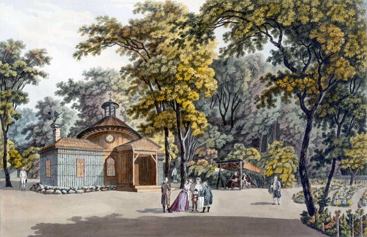 Az Ermitázs a Laxenbourg-i császári palota kertjében, Ausztria, 1790 körül alkotó: Laurenz Janscha
