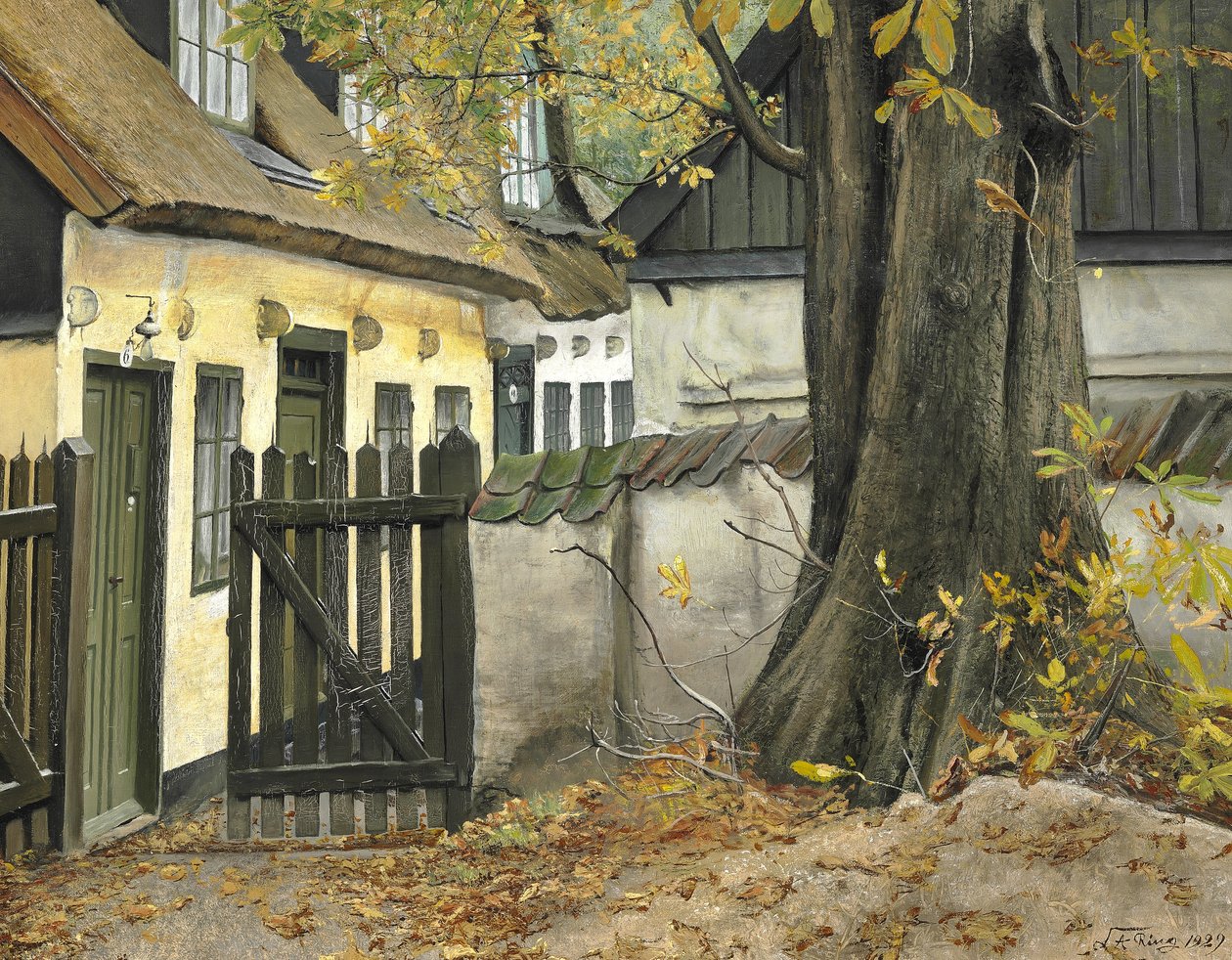 A régi gesztenye a kapu mellett alkotó: Laurits Andersen Ring