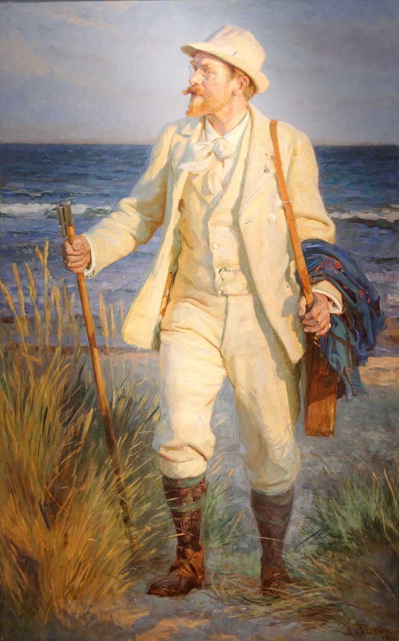 Peder Severin Krøyer dán festő portréja alkotó: Laurits Regner Tuxen