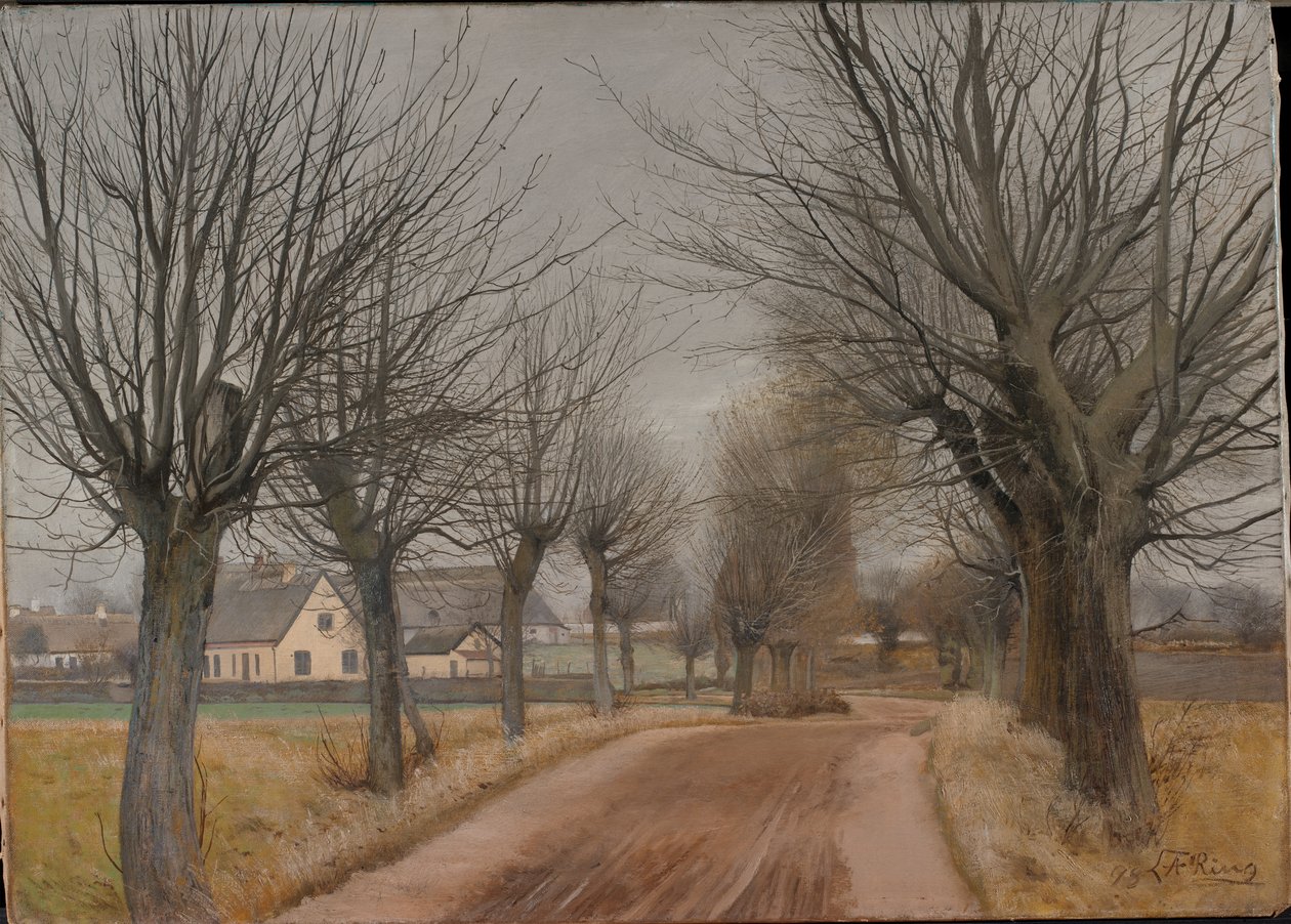 Egy út Vinderød közelében, Zéland, 1898. alkotó: Laurits Andersen Ring