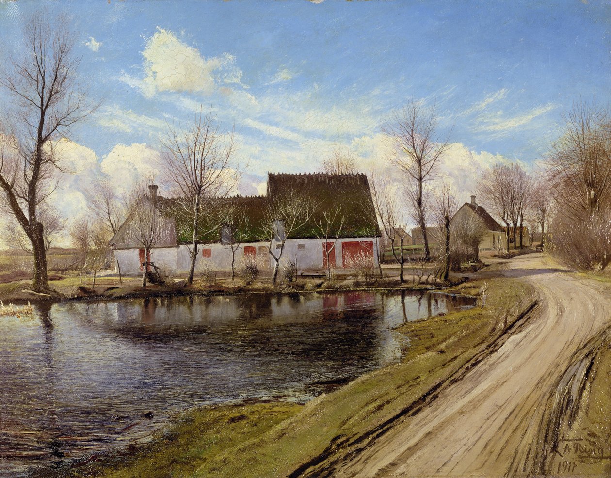 Parasztházak Baldersbronde-ban alkotó: Laurits Andersen Ring