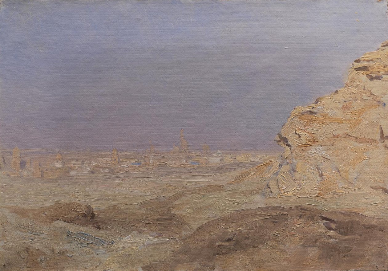 Kilátás Kairóra alkotó: Laurits Regner Tuxen