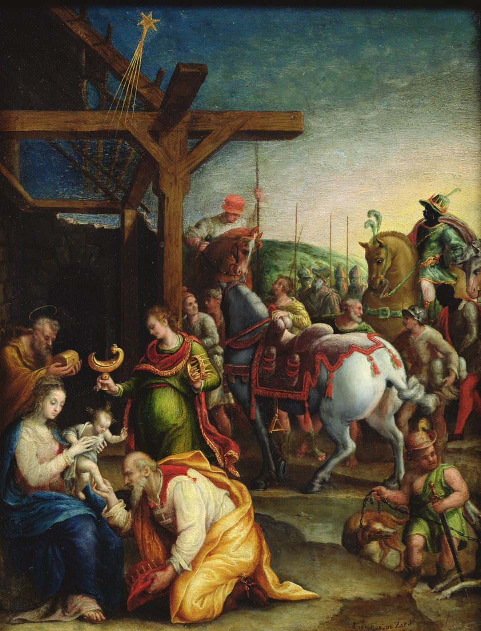 A mágusok imádása, 16. század vége (olaj, réz) alkotó: Lavinia Fontana