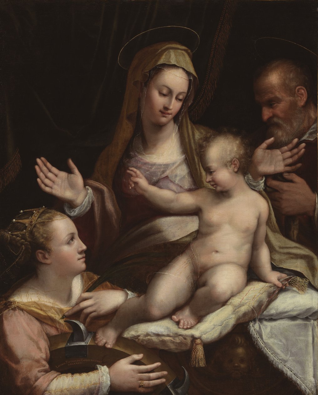 A Szent Család Alexandriai Szent Katalinnal, 1581 alkotó: Lavinia Fontana