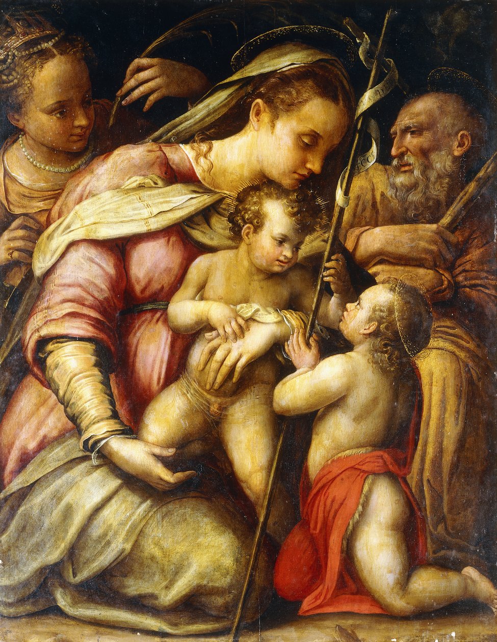 A Szent Család Keresztelő Szent Jánossal és Szent Katalinnal, alkotó: Lavinia Fontana