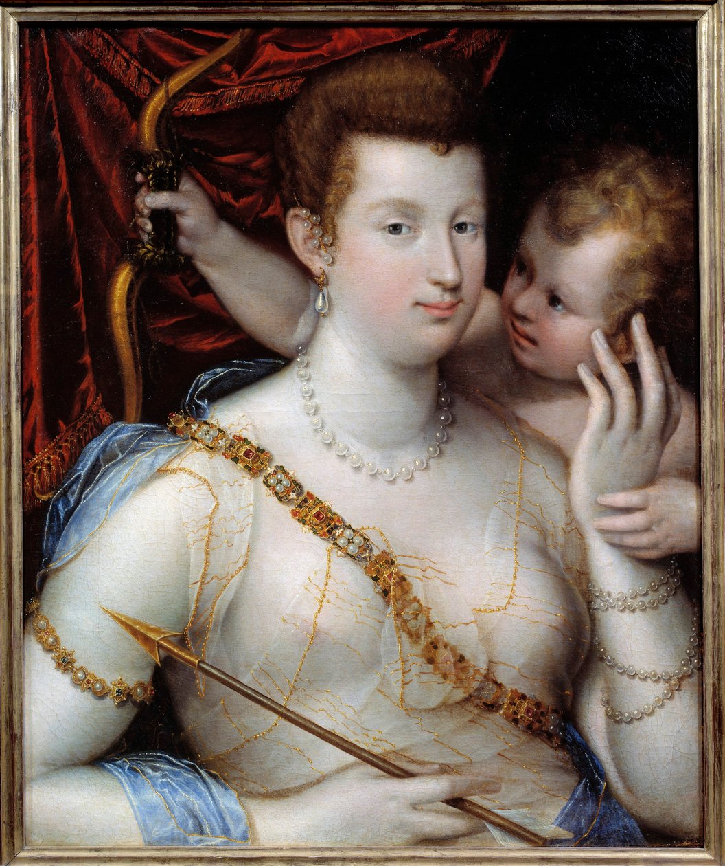 Lavinia Fontana (1552-1614) Vénusz és Ámor festménye 1592 V. 0,72x0,5 m Rouen Szépművészeti Múzeum alkotó: Lavinia Fontana
