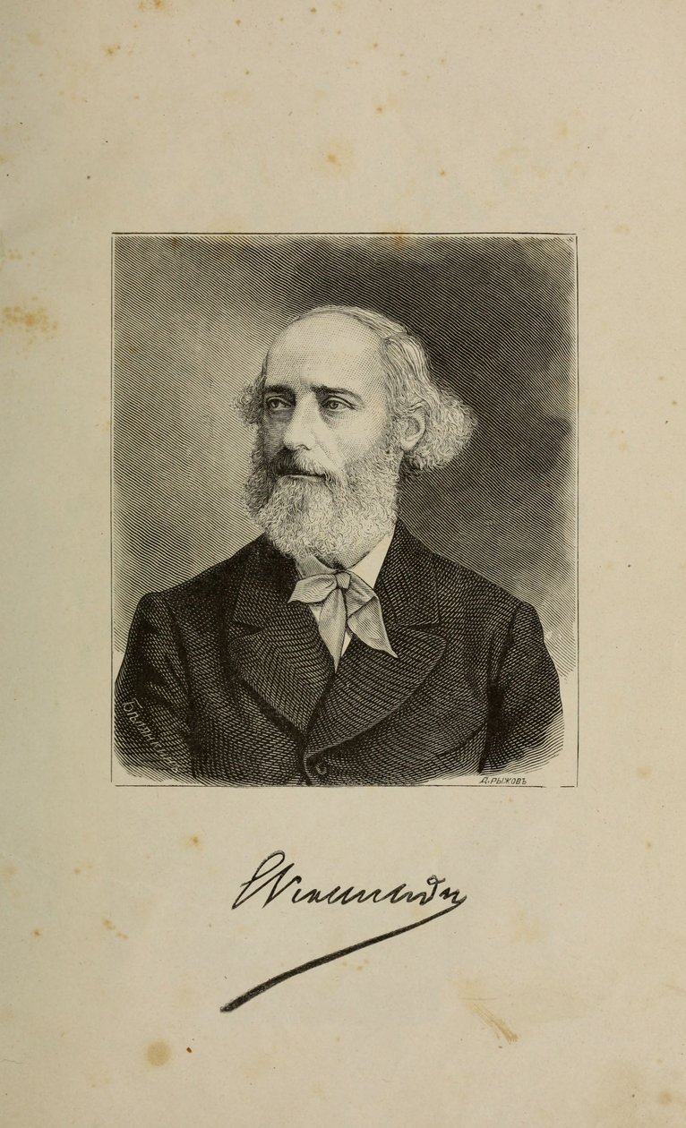 Eugene Viollet-le-Duc portréja 1814-1879, 1879. alkotó: Lavr Lavrovich Belyankin