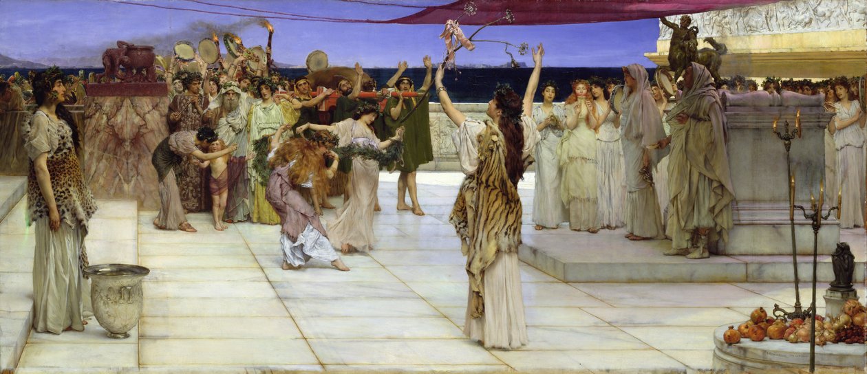 Dedikáció Bacchusnak, 1889 alkotó: Lawrence Alma Tadema