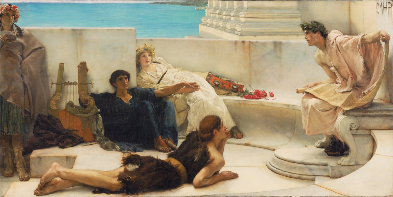 Olvasmány Homérosztól alkotó: Lawrence Alma Tadema