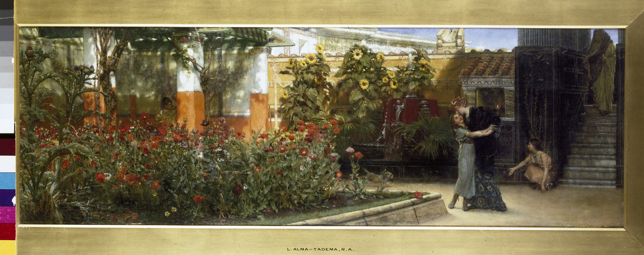 Római kert sarka, 1878 alkotó: Lawrence Alma Tadema