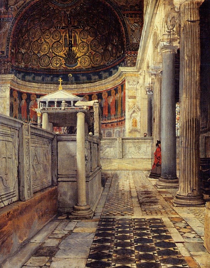 A San Clemente templom belseje, római alkotó: Lawrence Alma Tadema
