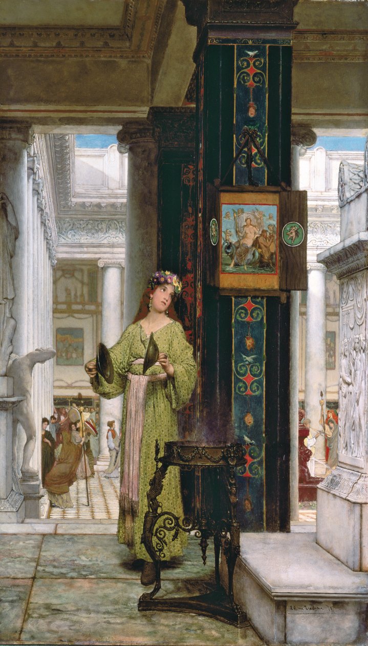 A templomban, 1871 alkotó: Lawrence Alma Tadema