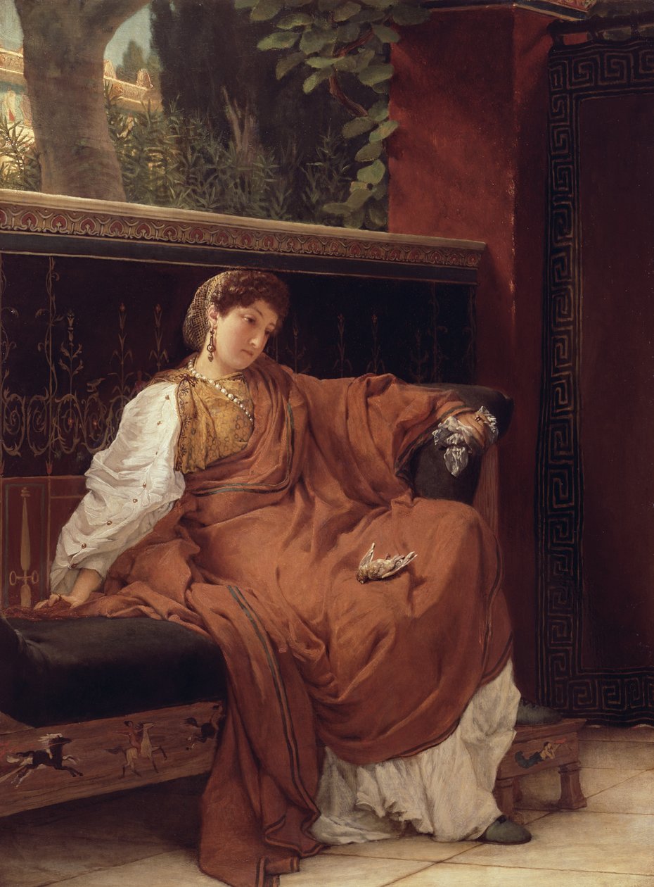 Lesbia sír egy veréb felett, 1866 alkotó: Lawrence Alma Tadema