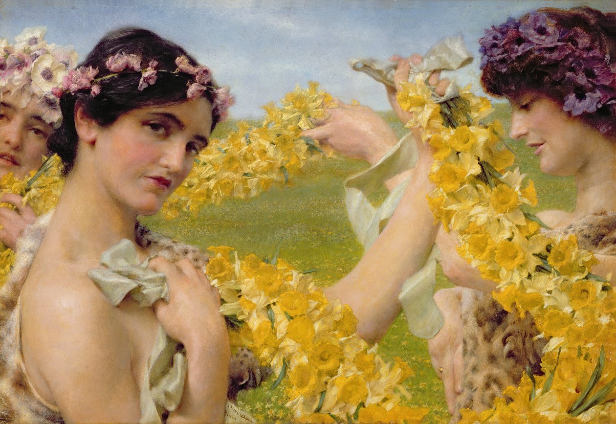 Amikor a virágok visszatérnek, 1911 körül alkotó: Lawrence Alma Tadema