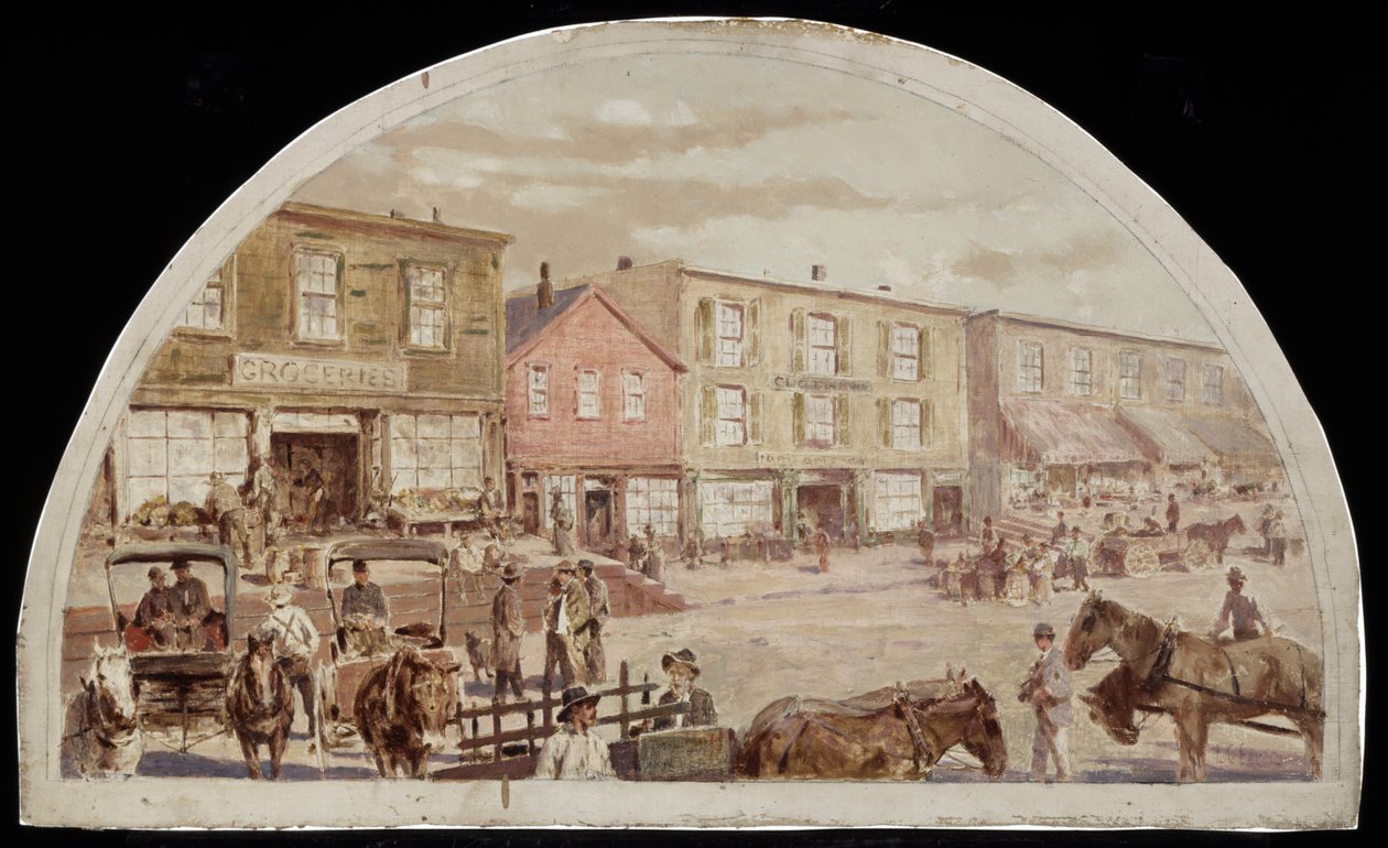 Clark Street, Between Lake és Randolph Streets, 1857, 1900 alkotó: Lawrence Carmichael Earle