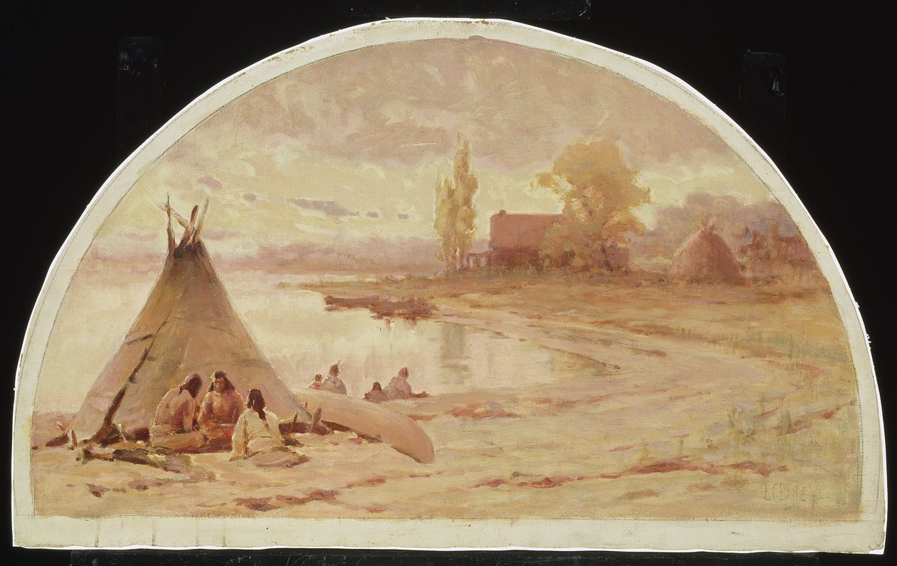 A Kinzie-ház, Fort Dearborn közelében, Chicago államban, Illinois államban alkotó: Lawrence Carmichael Earle