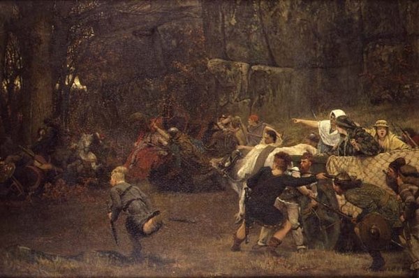 Gunthram Bose és lányai, i.sz. 572 alkotó: Lawrence Alma Tadema